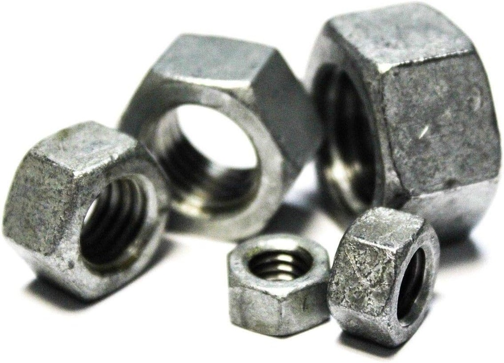 (5) 1-1/2"-6 Heavy Hex Nuts (Structural) - Hot Dip Galvanized Nuts Assortment Kit Set
