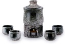 Japanese Sake Set with Warmer Alcool Ceramic Bottle Gifts Hip Flask Wine Glasses Drink Cup Drinkware Accessories (Multi Colored)