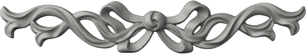 Ekena Millwork 17 1/8"W x 3"H x 7/8"P Versailles Large Ribbon with Bow Center Onlay