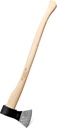 Kings County Tools German-Style Italian Tree Felling Axe | 31.25" Long Gently Curved Ash Wooden Handle | Powder Coated Steel Head with 5" Striking Face