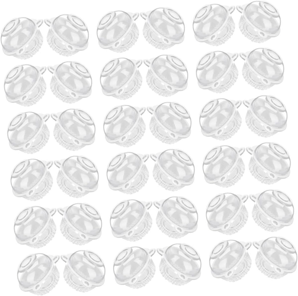 Luxshiny 100pcs Cupcake Containers Lids Individual Cake Holders for Muffins Desserts and Snacks Disposable Pudding Boxes for Parties and Events