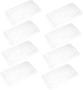 BUGUUYO 100pcs Clear Plastic Mini Cake Boxes Food-grade Pastry Containers for Cupcakes Egg Tarts and Bakery Treats Lightweight Disposable Packaging for Takeout and Parties