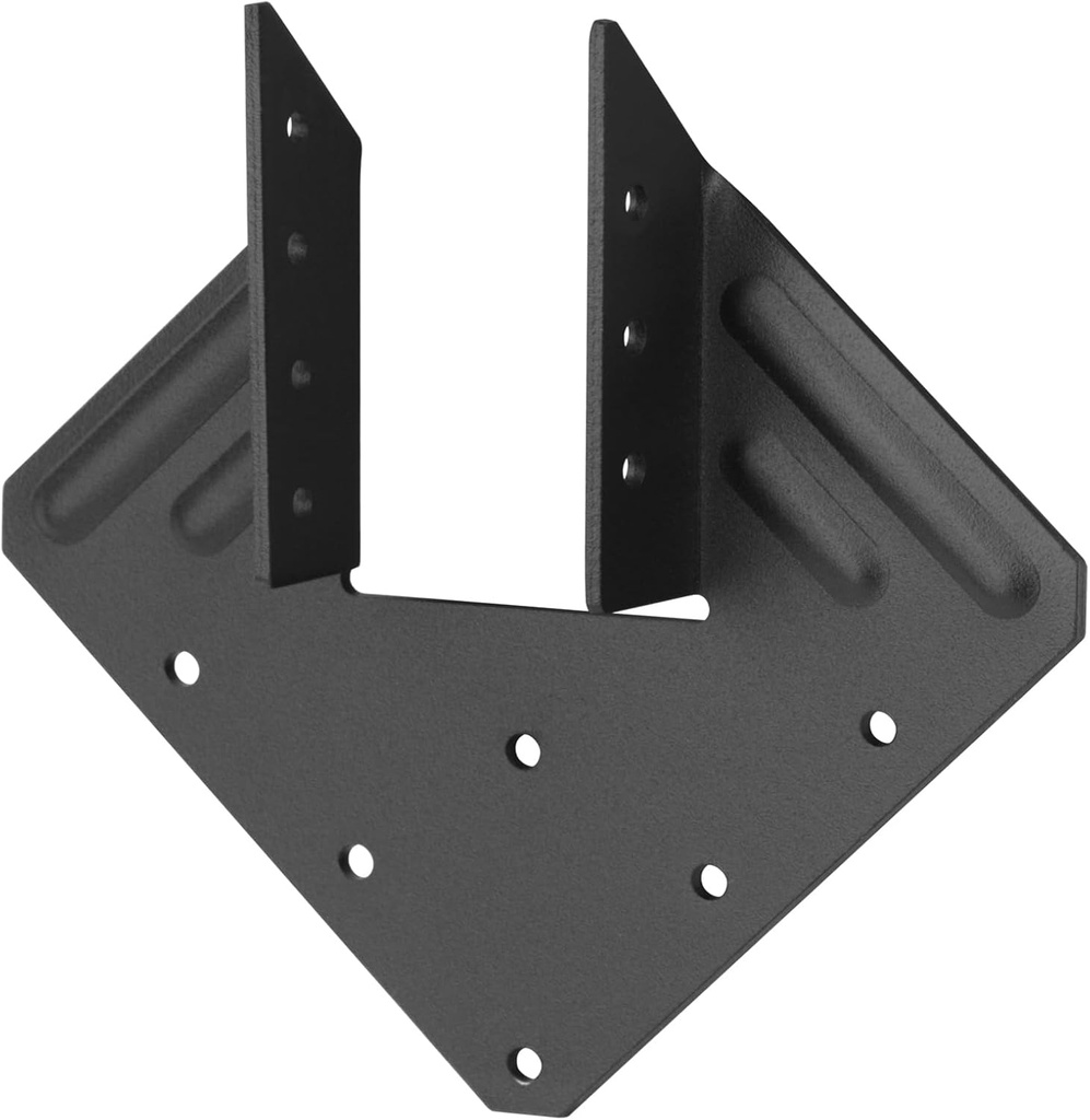 8 Pcs Black Hurricane Tie for Actual Size: 2"x4" Rough Post,Inner Width:50.8mm,13 Gauge (Thickness 2.2 mm) Rafter Clip