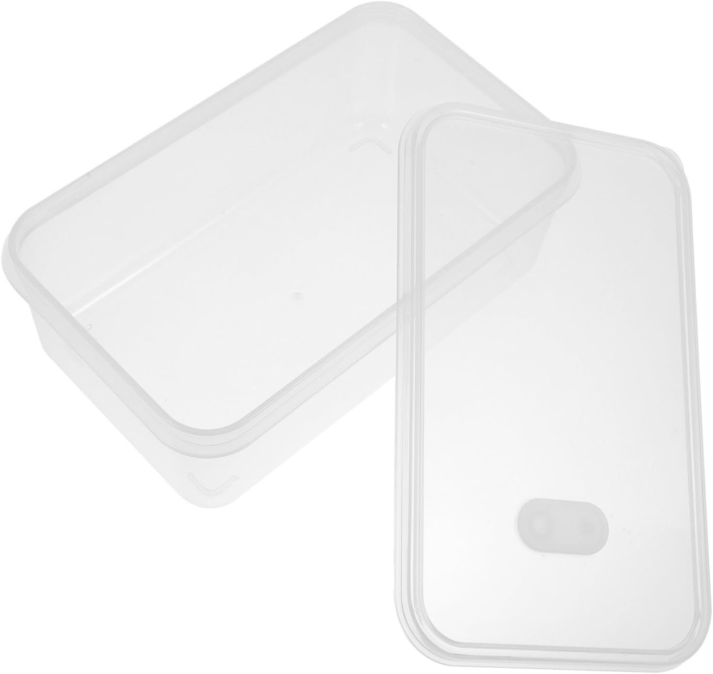 OKUMEYR Fridge Toast Box Transparent Fresh Keep Holder for Bread Storage Reusable Kitchen Container Airtight Sealing Case for Toast Bagels More for Kitchen Organization