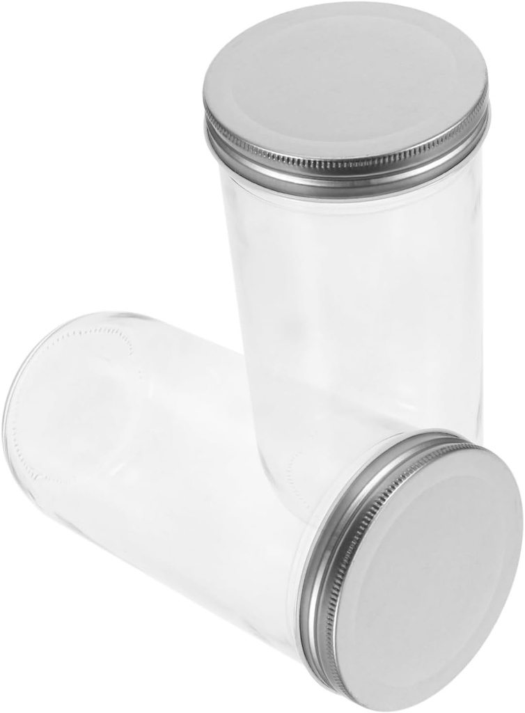 Mikinona 2pcs Jars Lids Glass Jar Lid for Household Jam Containers Honey Dispensers Spice