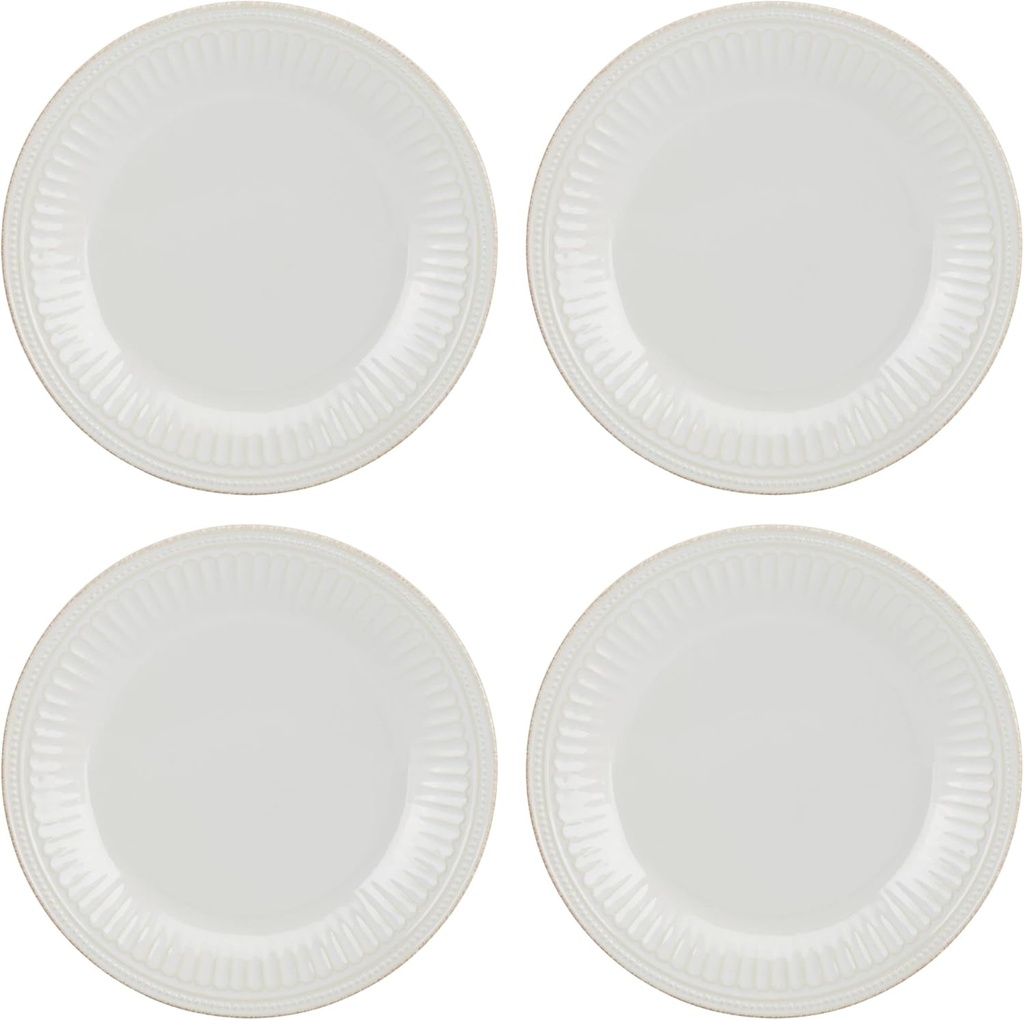 Lenox 895721 French Perle Groove Dinner Plates, Set Of 4