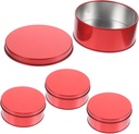 Cabilock 4pcs Packaging Boxes Cookie Tins Lids Cake Tin Christmas Lids Empty Cans