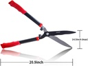 OARA Garden Hedge Shears forTrimming Borders, Boxwood, and Bushes, Hedge Clippers & Shears with Comfort Grip Handles,21 Inch Carbon Steel Bush Cutter