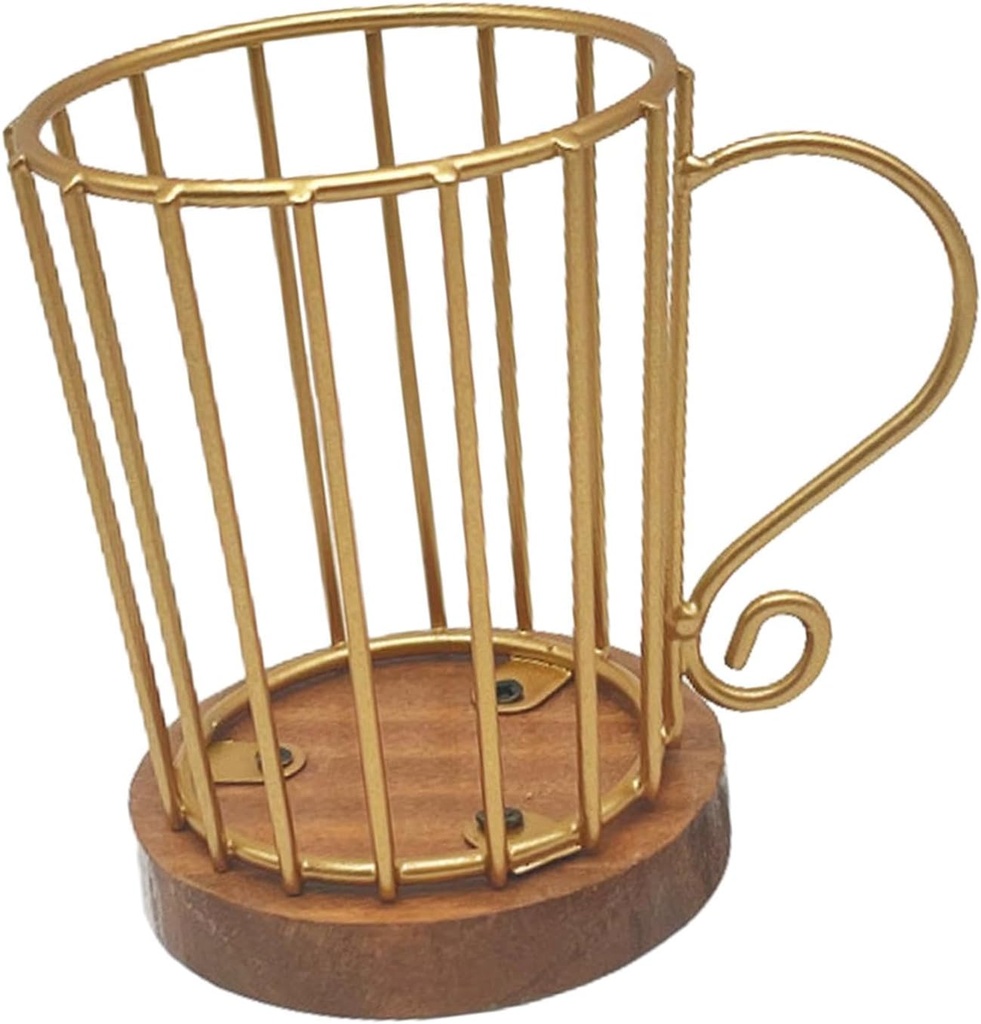 Generic Coffee Holder Coffee Storage Container Metal Coffee Bar Accessories, Storage Rack for Bar, A gold