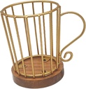 Generic Coffee Holder Coffee Storage Container Metal Coffee Bar Accessories, Storage Rack for Bar, A gold