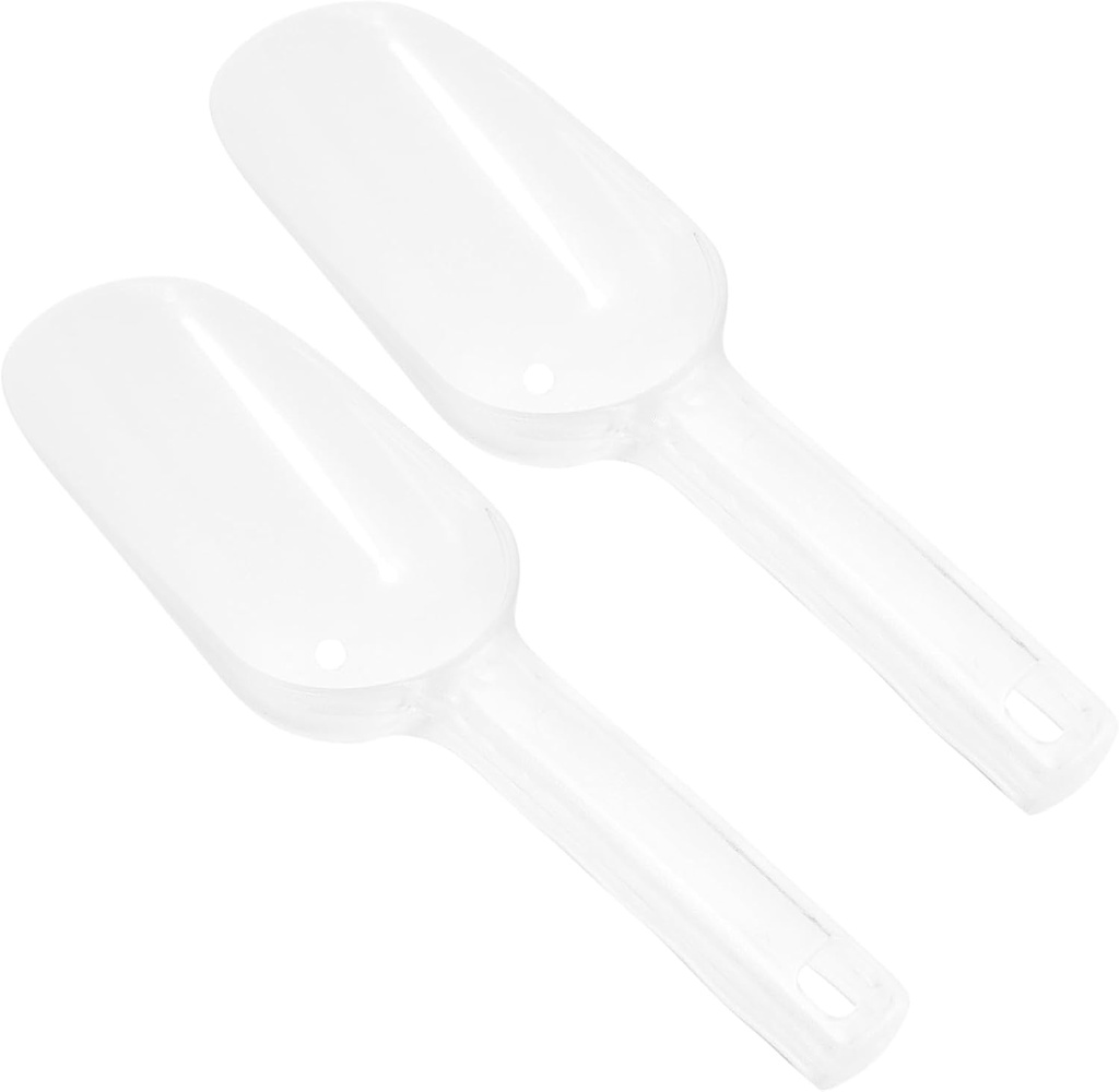 2pcs Ice Shovel for Ice Maker Flour Scooper Pet Food Scoop Dried Fruit Scooper Material Flexible Comfortable Handle Design