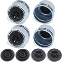 GREPSPUD 4pcs 1.98'' Trailer Hub Dust Caps, Trailer Spindle Bearing Dust Cap Cup Grease Cover Caps & Extra Rubber Plugs for 2000 to 3500 lb Boat Trailer Dexter EZ Lube Trailer Camper RV Axle