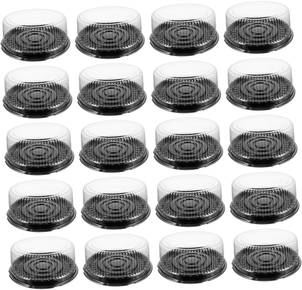 Mikinona 20pcs Cake Boxes Lids Cake Transport Container Cheesecake Carriers for Transport