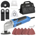Oscillating Tool, 1.6A Oscillating Multi Tool with with Tool Bag, 3° Oscillation Angle, 12 Piece Accessories Scraping, Grinding, Sanding, Cutting