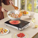 Yalulu Electric induction cooktop, cooking stove, electric grill, black microcrystalline panel, smart timer, freely adjustable heat, compatible with all cookware, for home use.