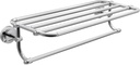 Moen DN0794CH Iso 24-Inch Wide Bathroom Hotel-Style Towel Shelf with Towel Bar, Chrome