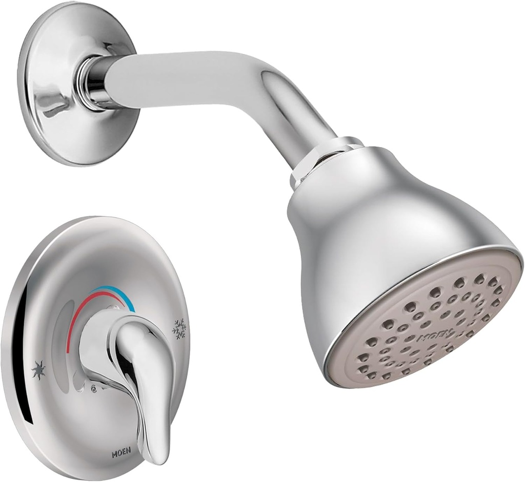 Moen Chateau Chrome Shower Trim Kit – Single Handle Posi-Temp Eco-Performance, Valve Required (Sold Separately), TL182EP