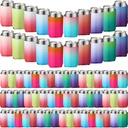 Chengu 100 Pack Blank Beer Can Cooler Sleeves Soft Insulated Reusable Drink Cooler Bulk Collapsible Sublimation Can Cooler Sleeves for Wedding Party Supplies (Gradient,Simple Style)