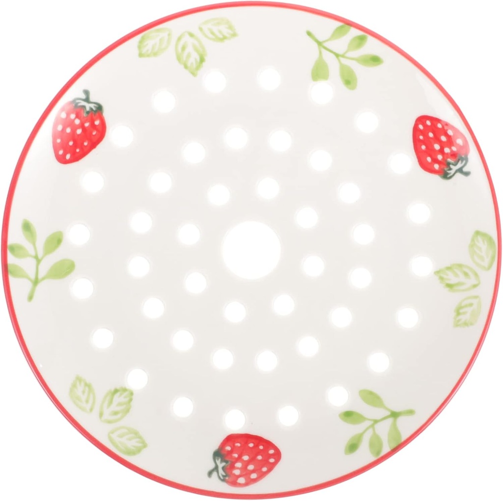 Dumpling Steaming Plate Multi Ceramic Food Steamer Dish for Cooking for Dumplings Buns Fish Rice Easy to Clean and Portable