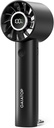 Gaiatop Portable Mini Fan, 3 Speed Handheld Fans with Power Display Flashlight, USB Rechargeable Battery, Lightweight Personal Cooling for Women Men Indoor Outdoor Travel Black