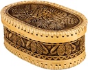 Bread Container Bread and Salt Design Birch Bark Box Birch Container Wooden Keeper (7.9x4.9x3.3)