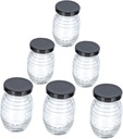 Zerodeko 6pcs Glass Condiment Dispensers Leak Lids Honey and Jam Bottles for Kitchen Use and Easy Pouring