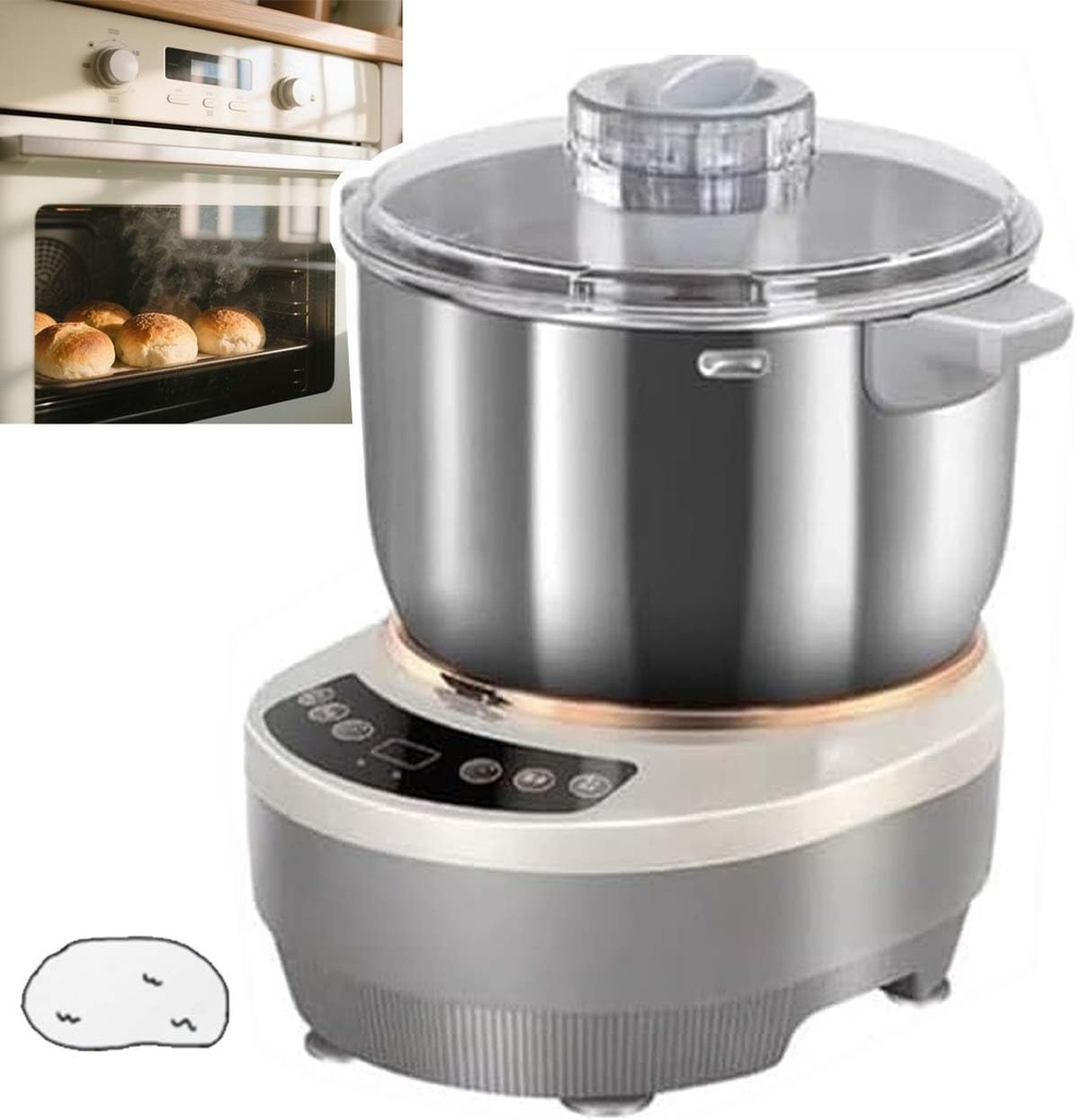 Electric Dough Mixer with 5L/7L Stainless Steel Bowl, Kneading & Fermentation, Quiet Motor, Bread Pizza Dumpling Maker, Home Kitchen Baking Appliance(5L)