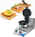 Professional Belgian Waffle Maker, Intelligent Round Waffle Maker, Non-Stick Waffle Iron Commercial Waffle Maker, for Home or Commercial Use,110V