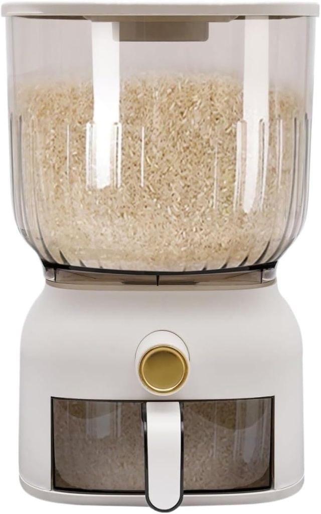 Grain Storage Container Grain Storage Container with Rice Cup Food Dispenser Kitchen Organizer for Rice Beans Grains Cereal Rice Dispenser