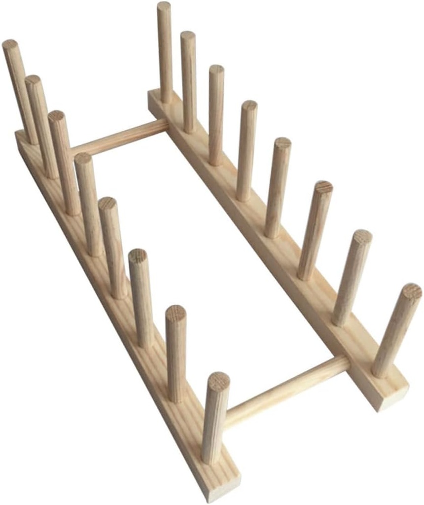 Cabilock Solid Wood Storage Rack Easel Display Shelves Plate Holder Book Stand Photo Frame Holder Tidy Kitchen