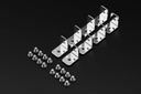 GuineaLoft™ L2 Bracket Set - 2-Hole L-Shaped Bracket Set w/ 8 Brackets and 16 Screws - Guinea Loft Exclusive