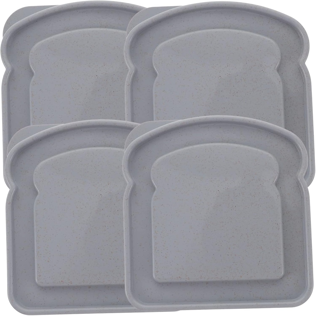 OUNONA 4pcs Sandwich Containers with Lid Portable Food Storage Boxes for Adults Secure Sealing Lunch Boxes for School Office Camping Kitchen Use