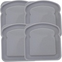 OUNONA 4pcs Sandwich Containers with Lid Portable Food Storage Boxes for Adults Secure Sealing Lunch Boxes for School Office Camping Kitchen Use