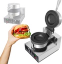 Electric Press Burger Waffle Maker for Home, 1200W Commercial Nonstick Hamburger Waffle Maker Sandwich Press with Time Control,110V