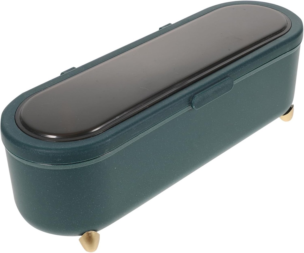 Sealed Seasoning Box Cutlery Keeper Green Organizer Tray Plastic Containers Lids for Storage Kitchen Organization Hard Zipper Case