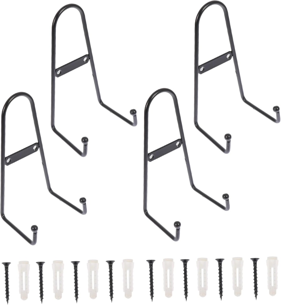 PRETYZOOM 4pcs Metal Plate Holder Decorative Plate Display Stands for Displaying Dinner Rack