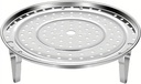 11-Inch Stainless Steel Steaming Plate Insert for Pots & Pans – Round Steam Rack with Sturdy Supporting Feet, Fits Crock Pots & Most Cookware for Even Heat Distribution