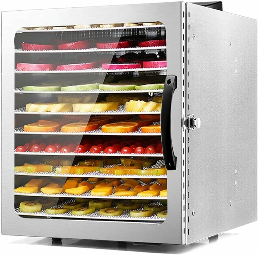 10 -Trays Food Dehydrator, Stainless Steel Dehydration Dryer, Fruit, Vegetable, Herbs And Meat Drying Machine