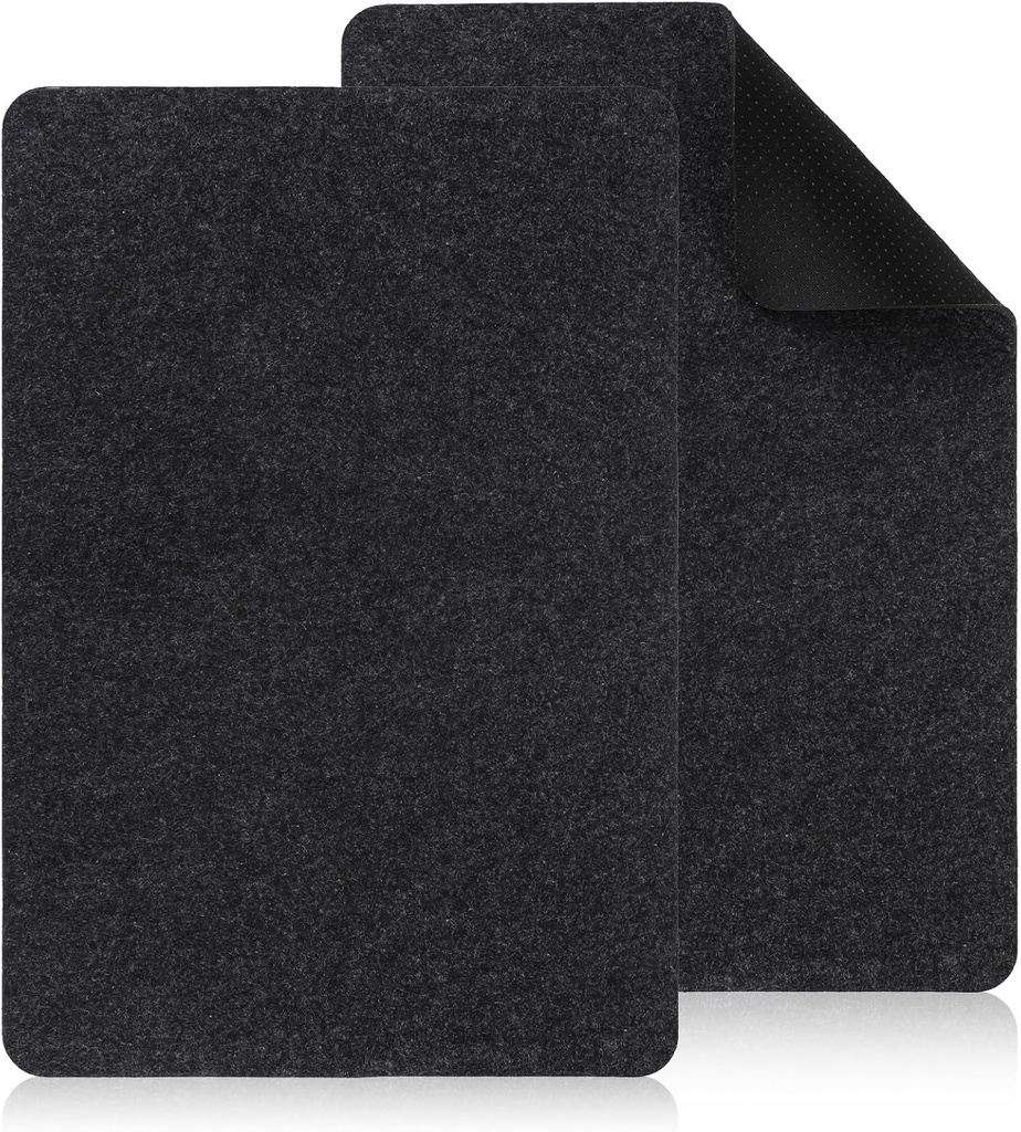 2 Pcs Heat Resistant Mat, Kitchen Countertop Heat Protector Mat Heat Resistant Pad Coffee Maker Mat Heat Resistant Mat For Air Fryer Blender Coffee Maker Toaster (17 X 12 Inches, Black)