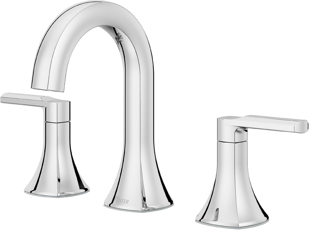 Pfister Vaneri Bathroom Sink Faucet, 8-Inch Widespread, 2-Handle, 3-Hole, NSF Certified, Polished Chrome Finish, LF049VRICC