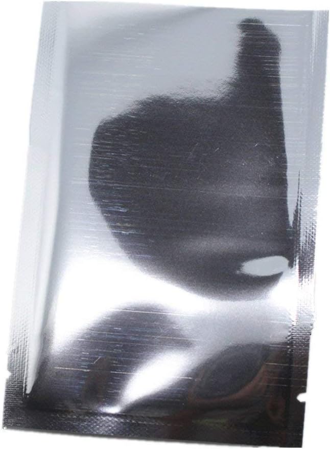 PABCK 500 Pack 4.7x6.7 inch (Inside Size 4.3x6.3 inch) Silver Foil Pouch Heat Seal Bulk Food Storage Bags Vacuum Sealer Wrapping
