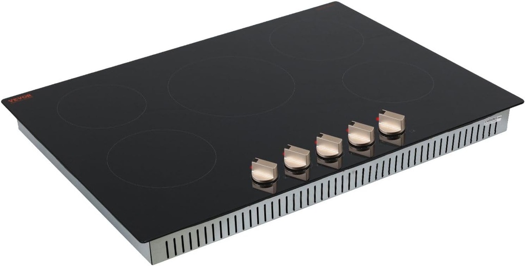 9200W 5 Burner Induction Cooktop Electric Countertop Burner Knob Control