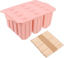Angoily Food Grade Silicone Ice Cream Mold Cavity Popsicle Maker with Sticks for DIY Ice Treats Portable for Homemade Popsicles and Yogurt