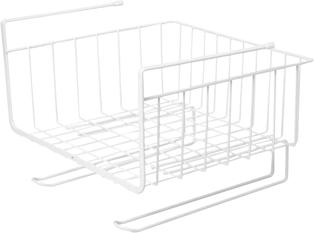 Under Shelf Storage Basket - Multifunctional Storage Hanging Basket Hooks - Firm Storage Racks Supplies for Kitchen, Space-Saving Baskets