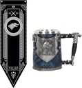 Inspired GOT Merchandise Stark Gift Set - GOT House Banner & Sigil Tankard