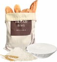 Reusable Beeswax Bread Bags and Proofing Cover for Homemade Sourdough Bread-1 Pack XL-Organic Cotton Beeswax Lined Bags,Easy to Clean and Freezer-Safe Storage Bag (BW&BC-Beige1)