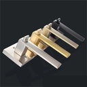 Door Lock Single Tongue Black Keyless Handle Universal Gold Three-Lever 1Pcs(Wire Drawing-ET_60MM)