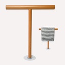 Beyeutao 2Pack Wooden Hand Towel Holder Adhesive Towel Racks for Bathroom Kitchen T-Shape Hand Towel Holder Stand Towel Bar Racks Solid Stable Rust-Proof