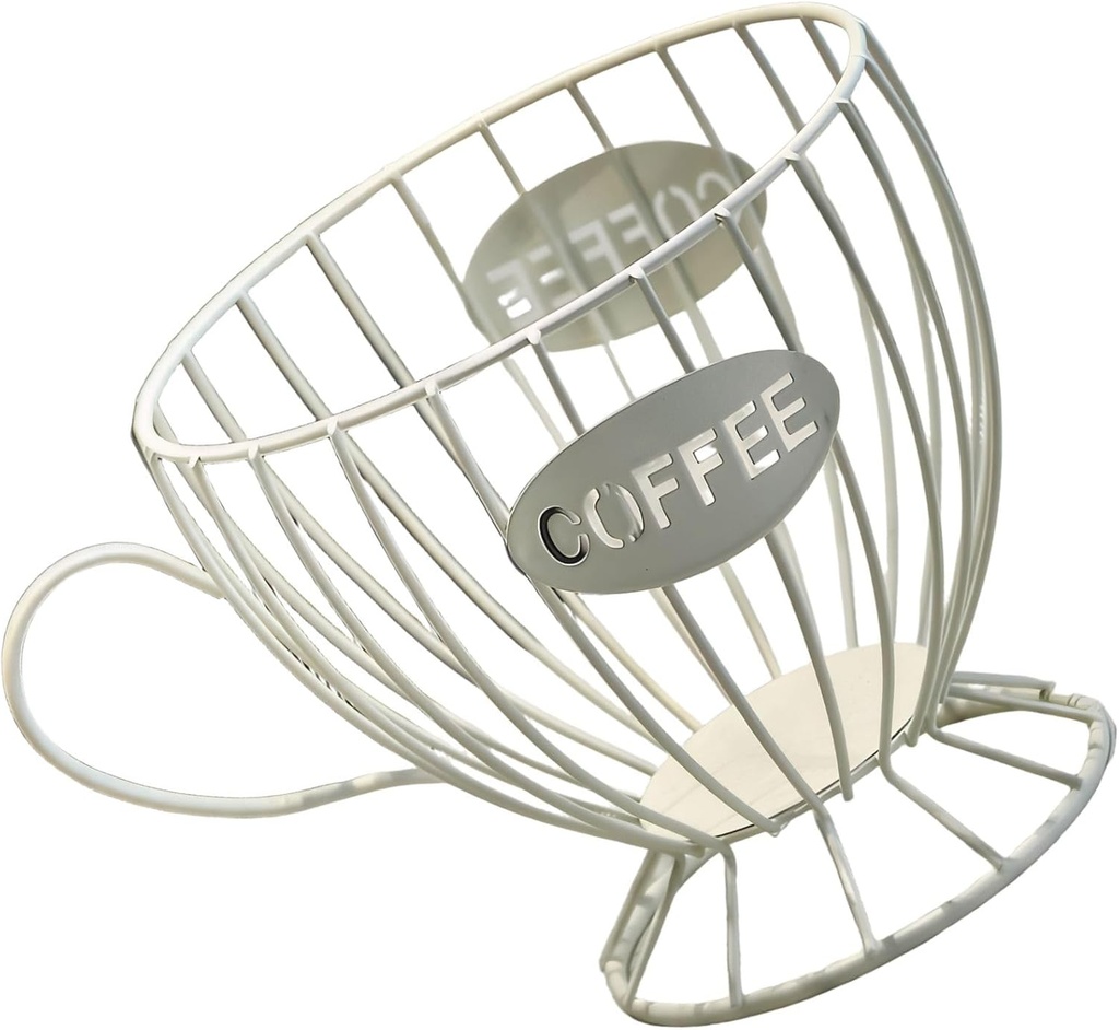 Metal Coffee Capsule Organizer Storage Basket for Home Kitchen and Coffee Shop Counters