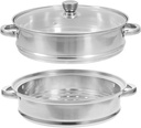 Cabilock Rich Steamer Pot Double Ear Steaming Soup Pot Stainless Steel Food Steamer Kitchen Steam Multi-purpose Steam for Housewarming